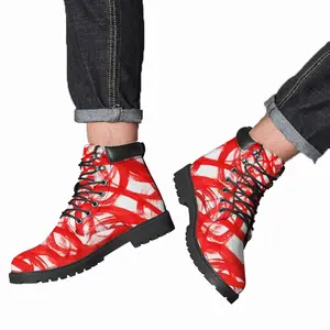 Men Red Passion Mid Top Boots