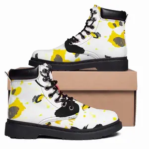 Men Yellow Mid Top Boots