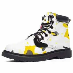 Men Yellow Mid Top Boots