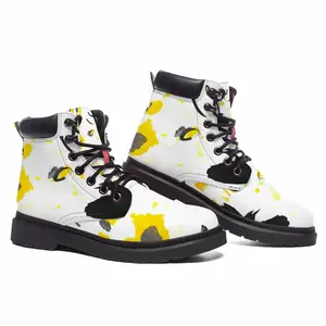 Men Yellow Mid Top Boots