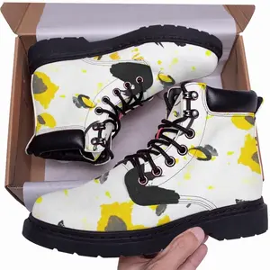 Men Yellow Mid Top Boots