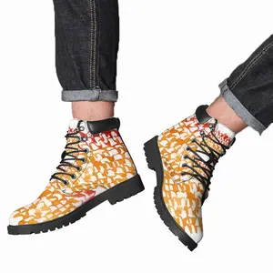 Men Calligraphic Landscape 006 Mid Top Boots