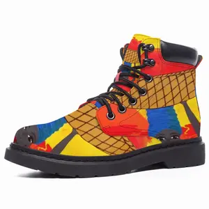 Men Girl With Pomegranates Girl Women Africa Tanzania Namibia Red Mid Top Boots