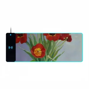 Tulips Keyboard Mouse Pad (Wireless Charging)