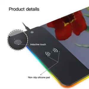 Tulips Keyboard Mouse Pad (Wireless Charging)