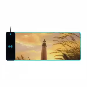 The Shine Of Lighthouse Outside Keyboard Mouse Pad (Wireless Charging)