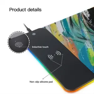 Summer Rain Keyboard Mouse Pad (Wireless Charging)