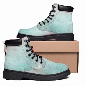 Men Turquoise Blue Window Mid Top Boots