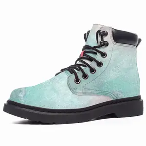 Men Turquoise Blue Window Mid Top Boots