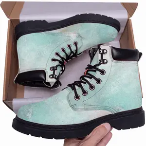 Men Turquoise Blue Window Mid Top Boots