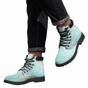 Men Turquoise Blue Window Mid Top Boots