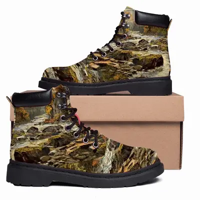 Men White River Gorge Impressionism Mid Top Boots