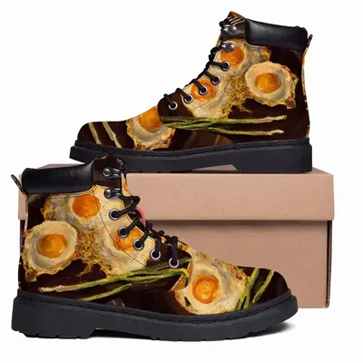 Men Fried Eggs Modern Mid Top Boots