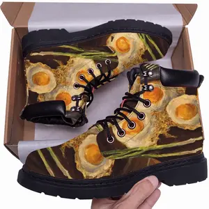 Men Fried Eggs Modern Mid Top Boots