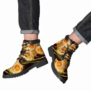 Men Fried Eggs Modern Mid Top Boots