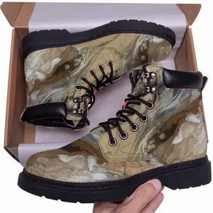 Men Champagne Chiffon Mid Top Boots