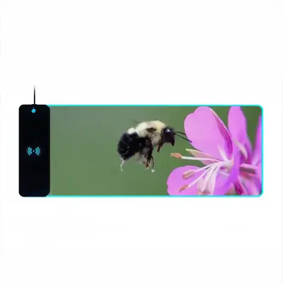 Bee Full Of Pollen Keyboard Mouse Pad (Wireless Charging)