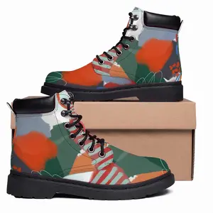 Men Modern Extra Large Orange Mid Top Boots