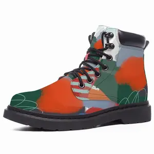 Men Modern Extra Large Orange Mid Top Boots