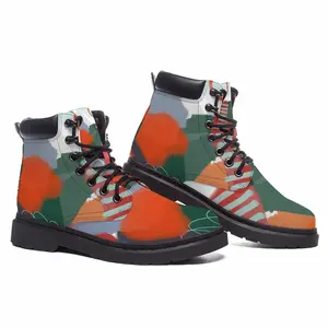 Men Modern Extra Large Orange Mid Top Boots