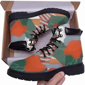 Men Modern Extra Large Orange Mid Top Boots