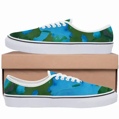 Men Green Figures Mysteries Low Top Shoes (Foam)