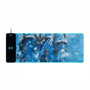 Women In Blue Ii Keyboard Mouse Pad (Wireless Charging)