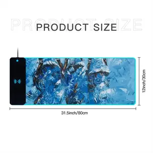 Women In Blue Ii Keyboard Mouse Pad (Wireless Charging)