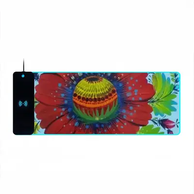 Flower Planet Keyboard Mouse Pad (Wireless Charging)