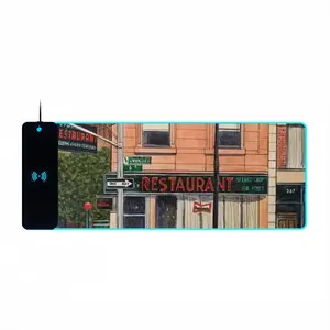 #6Th Avenue Restaurant New York City Keyboard Mouse Pad (Wireless Charging)