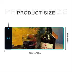 Bright Still Life With Wine Keyboard Mouse Pad (Wireless Charging)