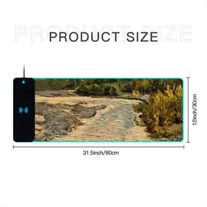 White River Landscape In The Morning Keyboard Mouse Pad (Wireless Charging)