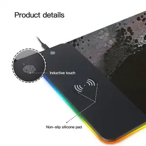 Rainbow Dust Keyboard Mouse Pad (Wireless Charging)