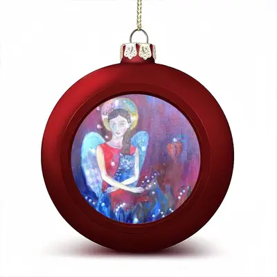 Angel With Cat Christmas Ball (Small)