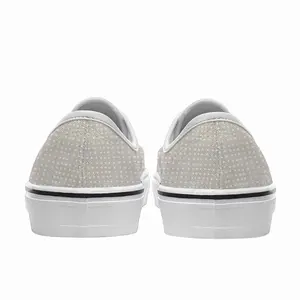 Men White On Gold Low Top Shoes (Foam)