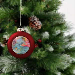 Alligator In Plastic River Christmas Ball (Small)