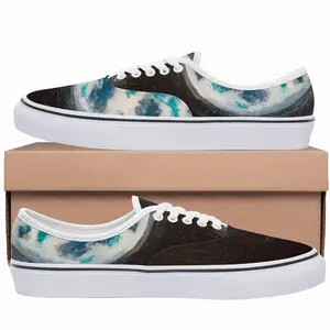 Men Blue Moon Street Art Sky Interior Design Ideas Decor Low Top Shoes (Foam)