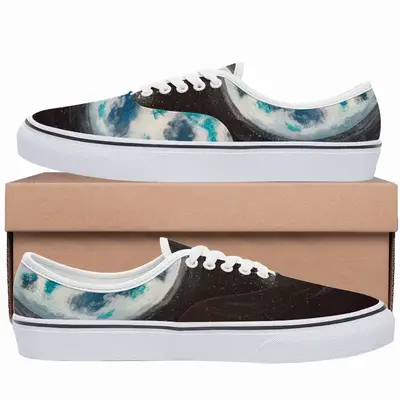 Men Blue Moon Street Art Sky Interior Design Ideas Decor Low Top Shoes (Foam)