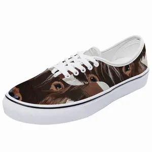 Men Bull - Red Bull Taurus Animals Buffalo Wild Low Top Shoes (Foam)