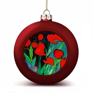 Red Tulips Christmas Ball (Small)