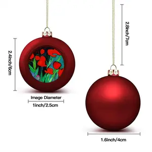 Red Tulips Christmas Ball (Small)