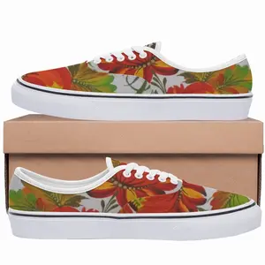 Men Orange Flower Low Top Shoes (Foam)