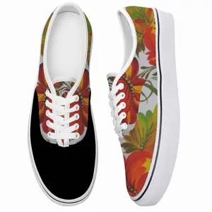 Men Orange Flower Low Top Shoes (Foam)