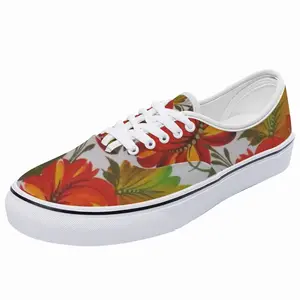 Men Orange Flower Low Top Shoes (Foam)