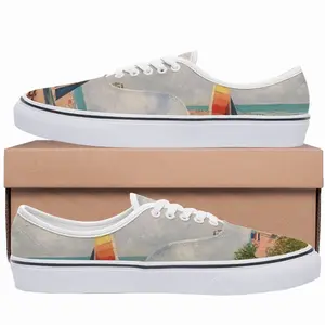 Men Sailboat On Miami Beach Low Top Shoes (Foam)