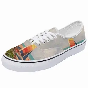 Men Sailboat On Miami Beach Low Top Shoes (Foam)