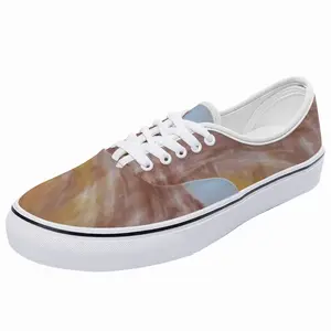 Men Red Trees Landscape Low Top Shoes (Foam)