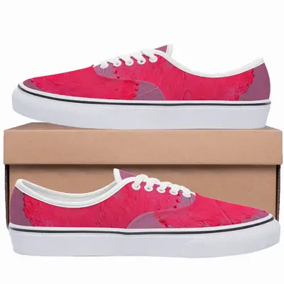 Men Flashy Pink Heart Low Top Shoes (Foam)