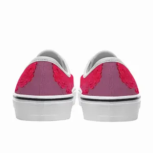 Men Flashy Pink Heart Low Top Shoes (Foam)