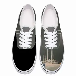 Men Sailboats In St Marie De La Mer Low Top Shoes (Foam)